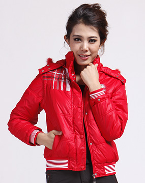 <em>鸿星尔克</em>ERKE<em>女款</em>红色长袖夹克棉服_唯品会