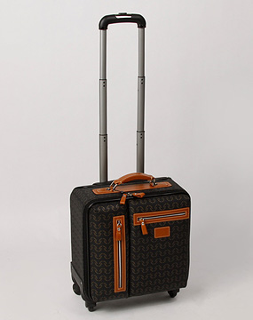 皮尔·卡丹pierre cardin-男包专场男款黑色字母印花拉杆箱