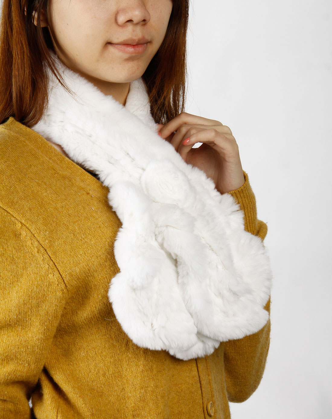 巴迪奥bradio女装驼色配羊皮兔毛皮草l811124