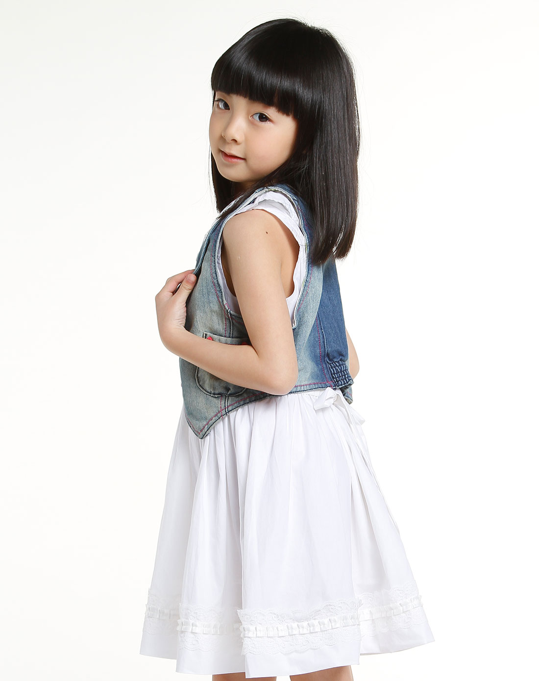 三点水SAINT WATERS男女童<em>女童</em>蓝色时尚牛