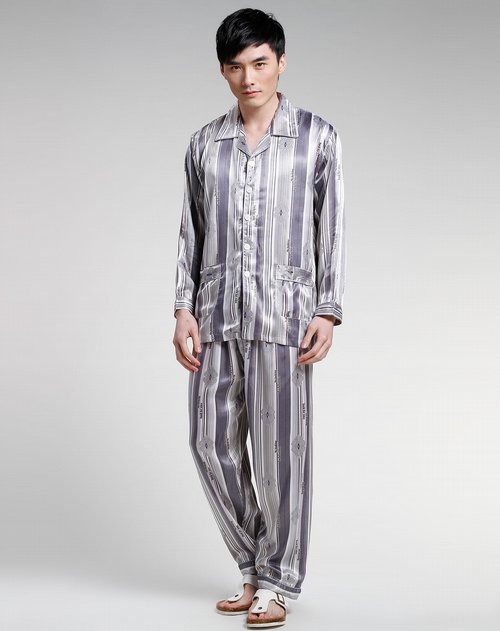 品牌温馨WINSOME 灰色休闲长袖<em>睡衣套装</em>_唯