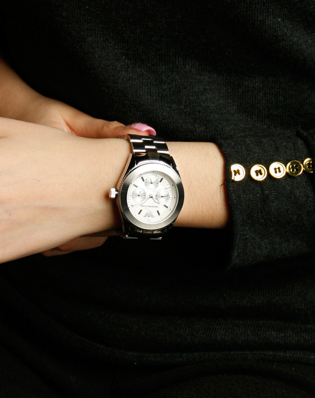 <em>阿玛尼</em>Emporio <em>Armani-手表女款白</em>/银色珍珠贝