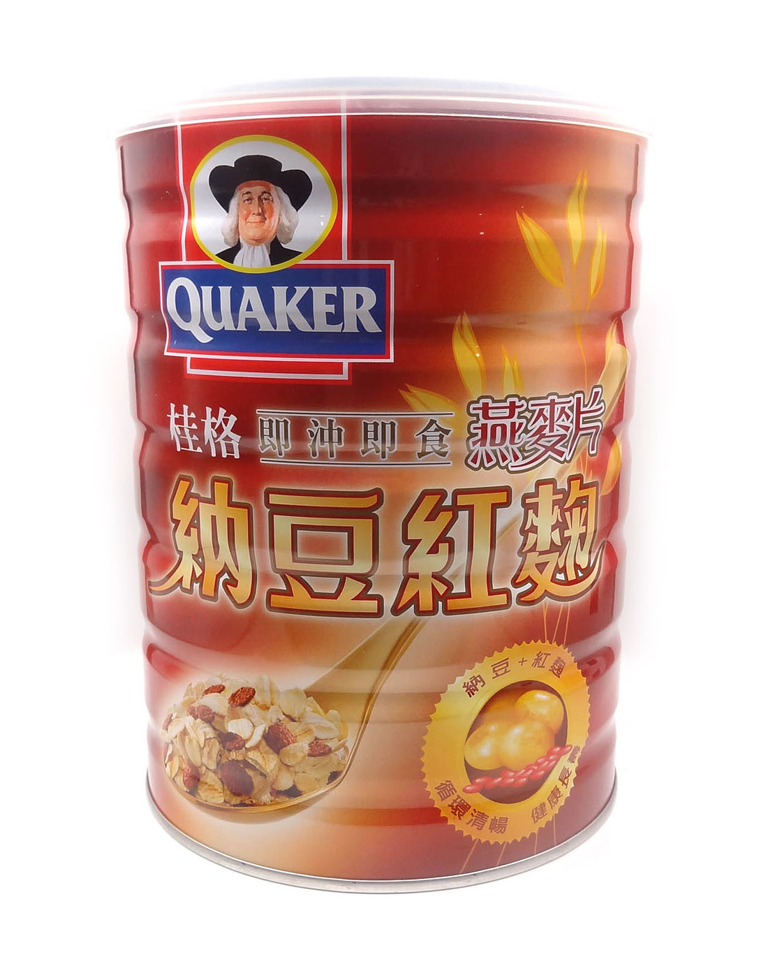 台湾&泰国食品专场桂格 即冲即食纳豆红麴燕麦片 700g