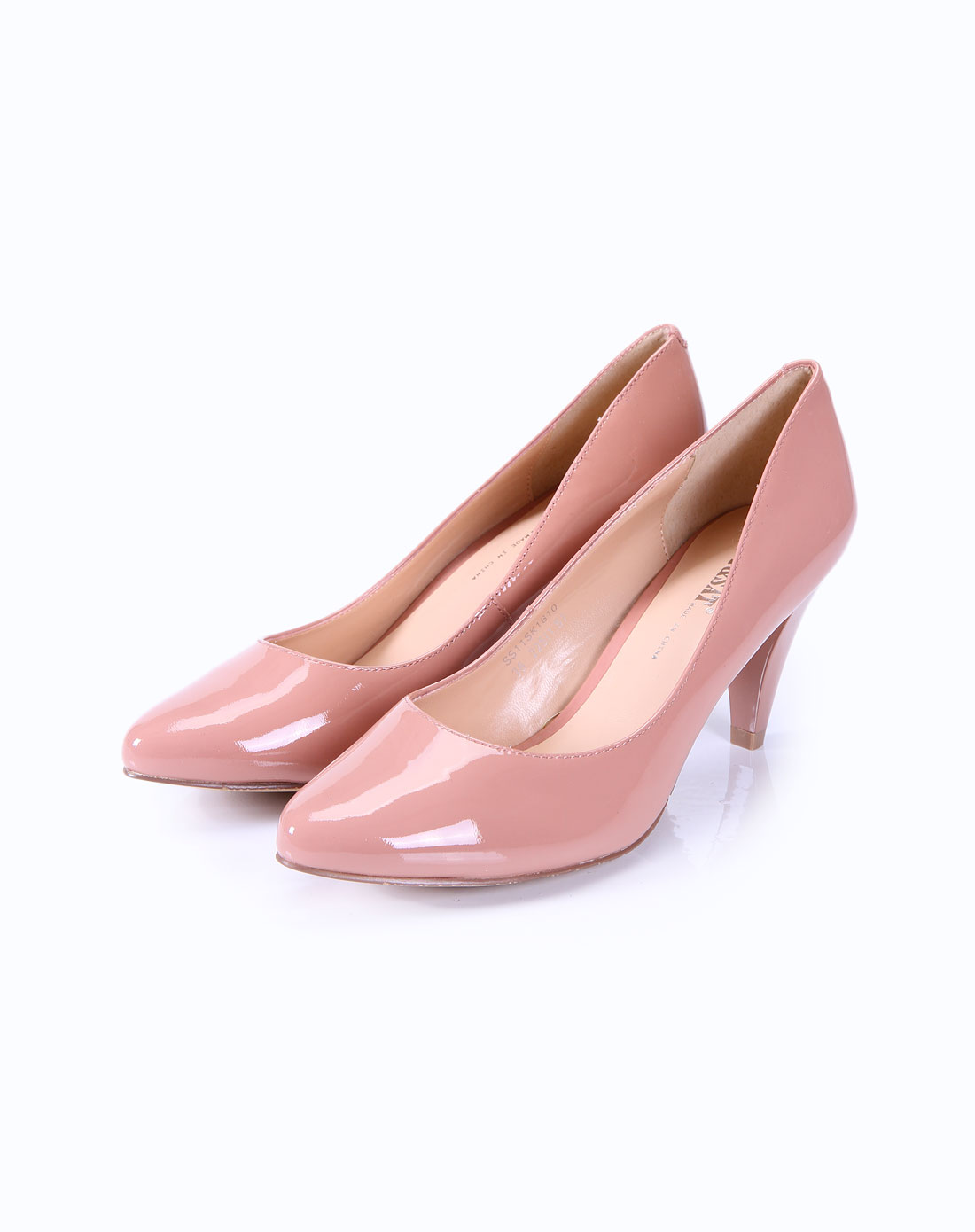 服饰箱包 鞋子 ></p></a> 星期六st sat女鞋专场女款粉红色漆面牛皮单鞋(瓢鞋