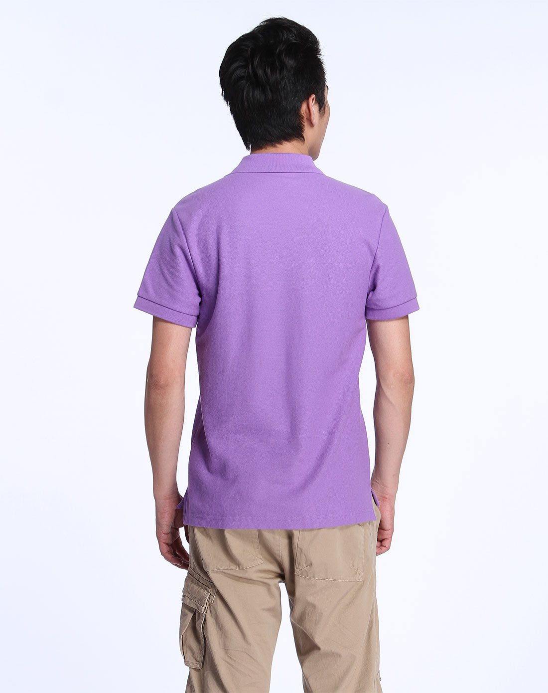 耐克nike男装专场-浅紫色休闲短袖polo衫