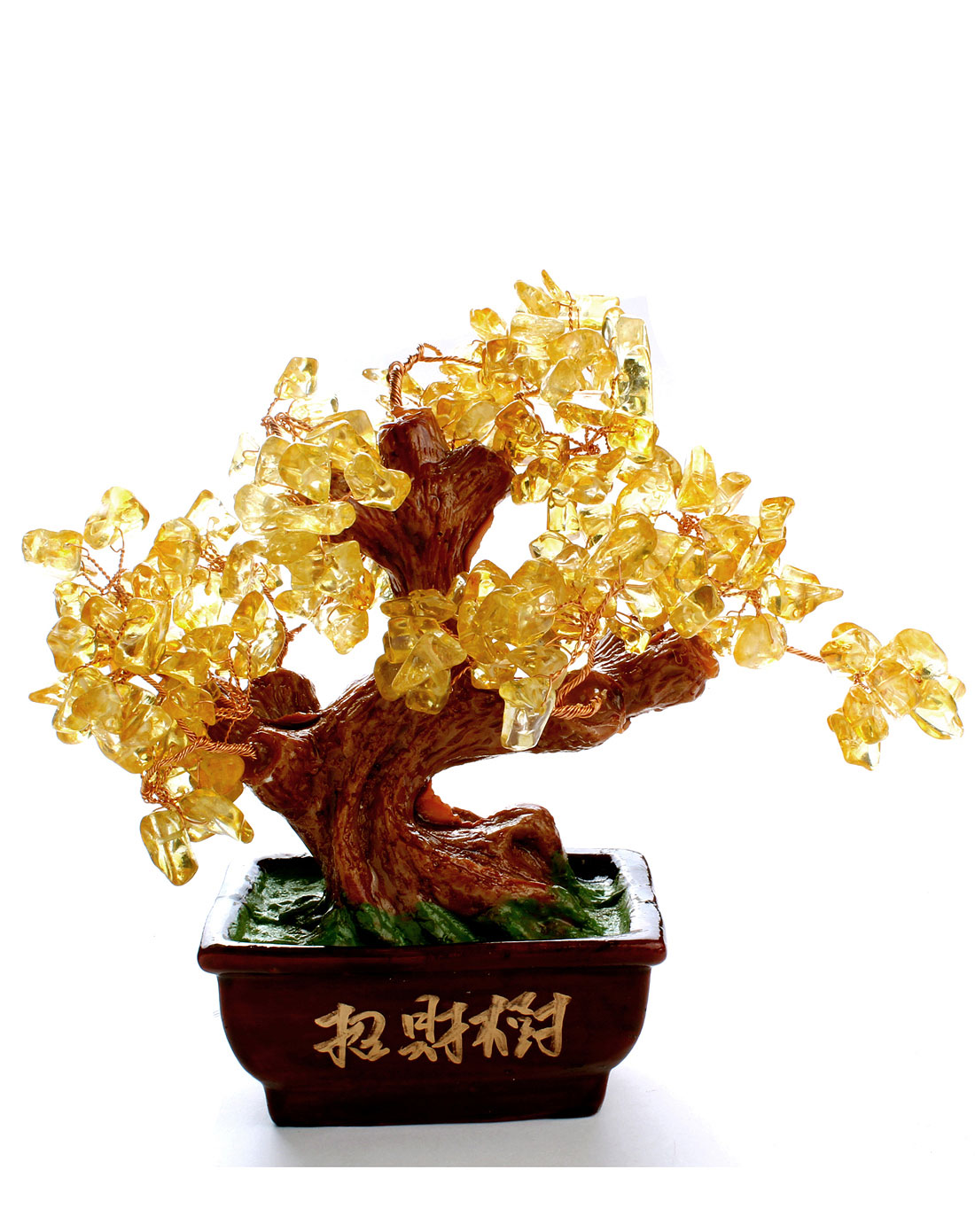 凝萃坊天然黄水晶招财树