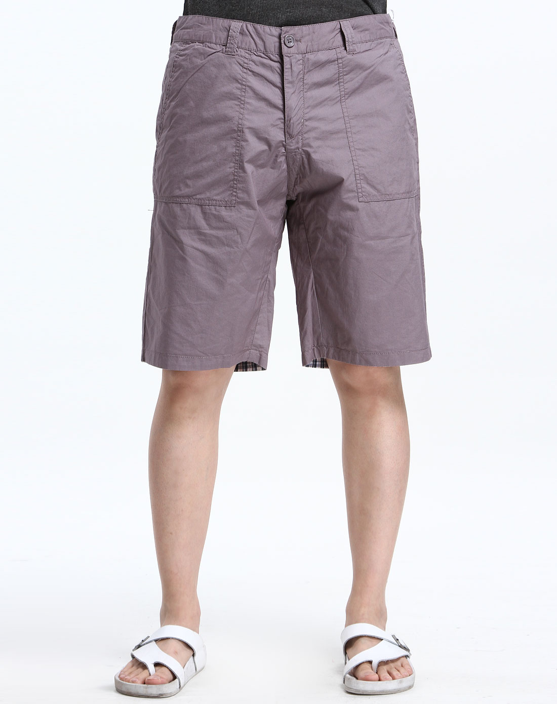 asobio鲨鱼灰色休闲两面穿短裤