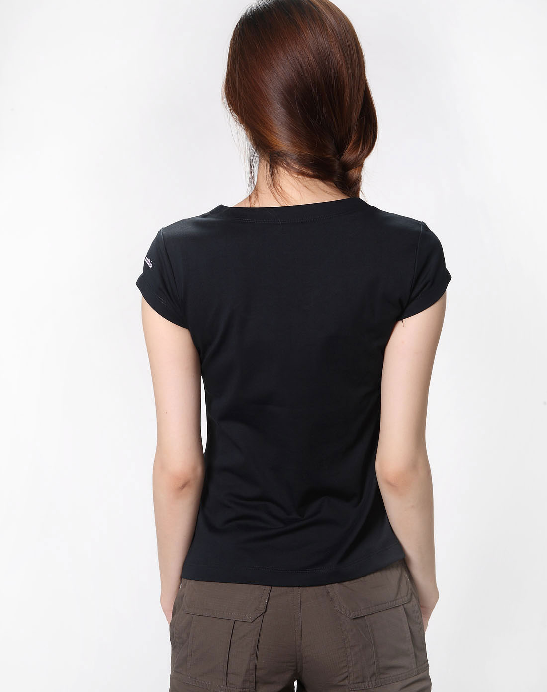 哥伦比亚Columbia户外专场女款黑色短袖T恤L