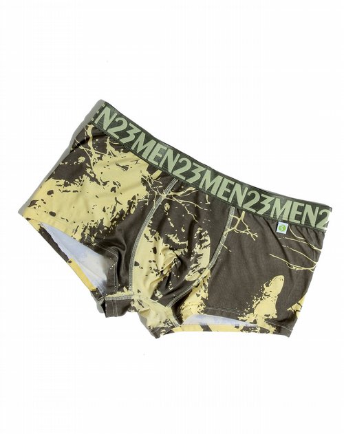 爱杉士23MEN男款<em>黄色</em>平角<em>内裤男</em>莫代尔内裤