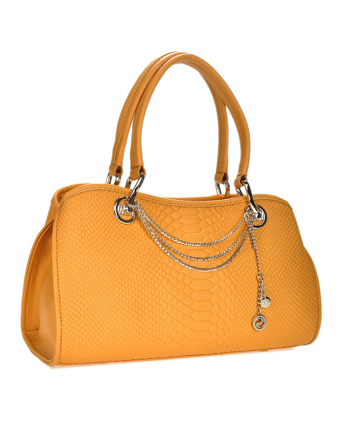 <em>圣大保罗女包</em>桔黄牛皮手提包WB11101-037_唯