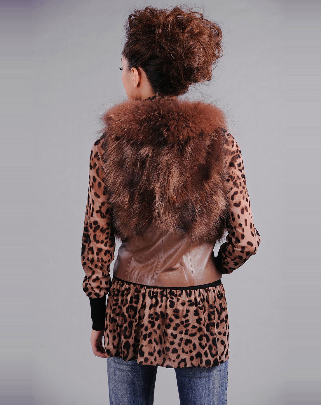 LASSICS STORY皮草专场驼色貉子<em>毛领短款</em>时