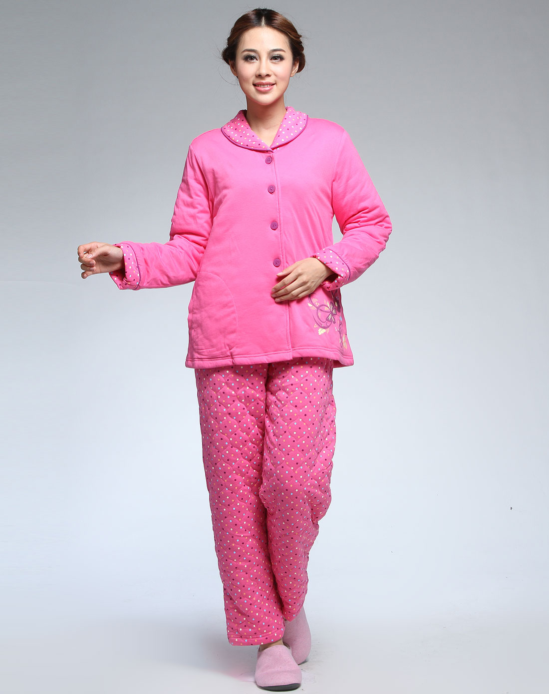 <em>康妮雅</em>Conlia家居服男女Co<em></em>nLIA 女款桃红色翻
