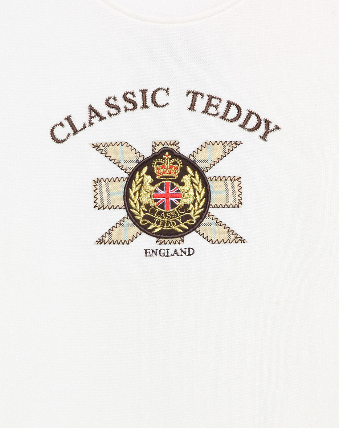 精典泰迪classic teddy男女童混合专场-男童白色圆领长袖t恤