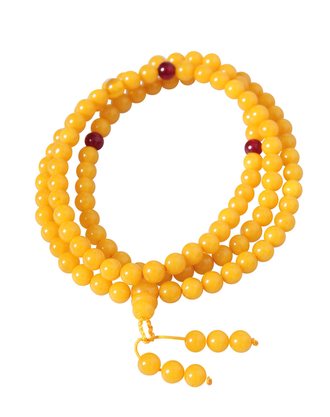 熙帝Siddhi中性黄色仿蜜蜡6mm108颗佛珠手链046191_唯品会