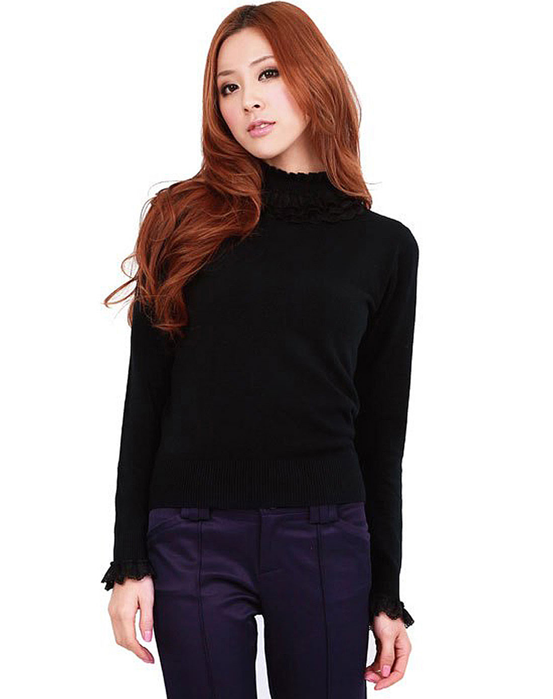 黑色紧身毛衣女短款秋冬加选什么牌子好 同款好推荐