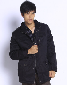 欢腾HANGTEN男款<em>黑色外套MC</em>42-D43Q_唯品