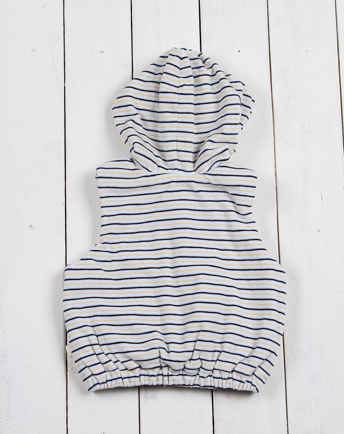 阳光鼠SunRoo婴幼儿专场<em>男童</em>蓝黄印条连帽棉