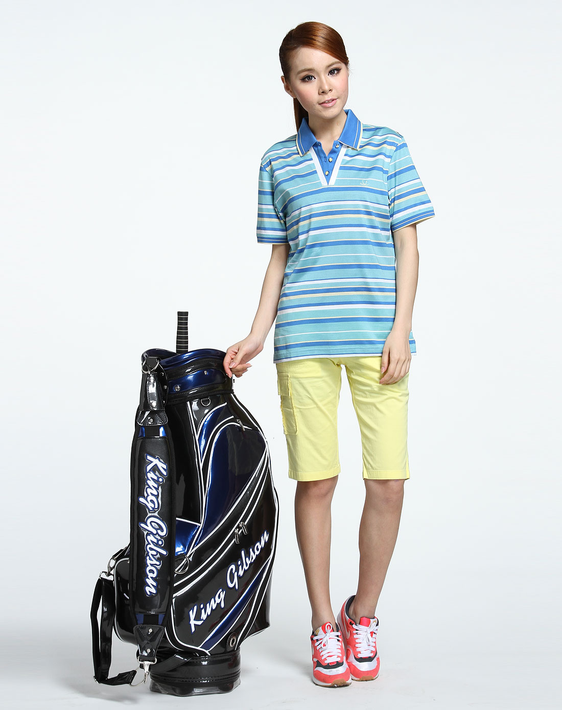 肯吉逊KINGGIBSON<em>男女</em>装女款天蓝色条纹休