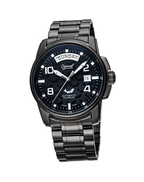 瑞士爱其华ogival手表专场黑鹰自动机械腕表-黑/40mm