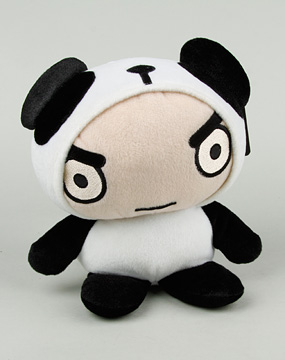 中国娃娃pucca中性黑白熊猫garu毛绒公仔