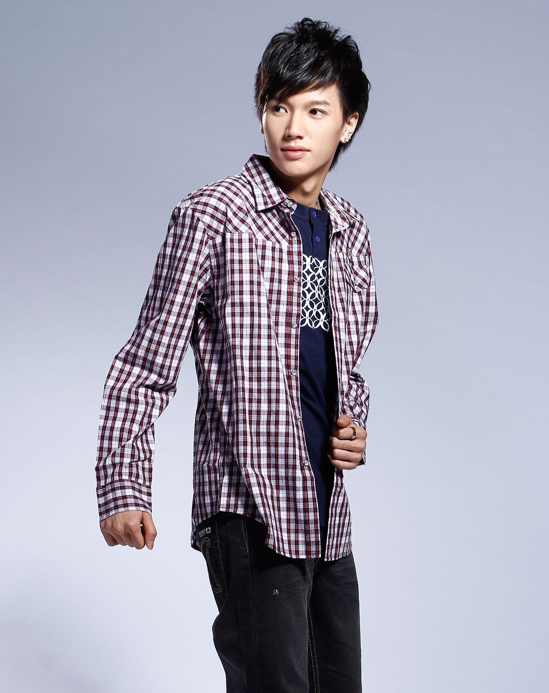 男女装混合库存专场哈利波特harrypotter 男款红色长袖衬衣