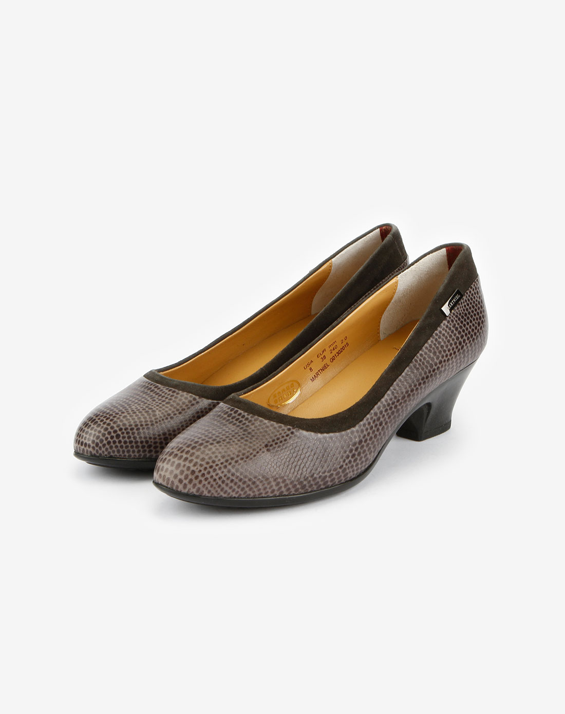 马内尔martniel女款灰色羊皮女鞋