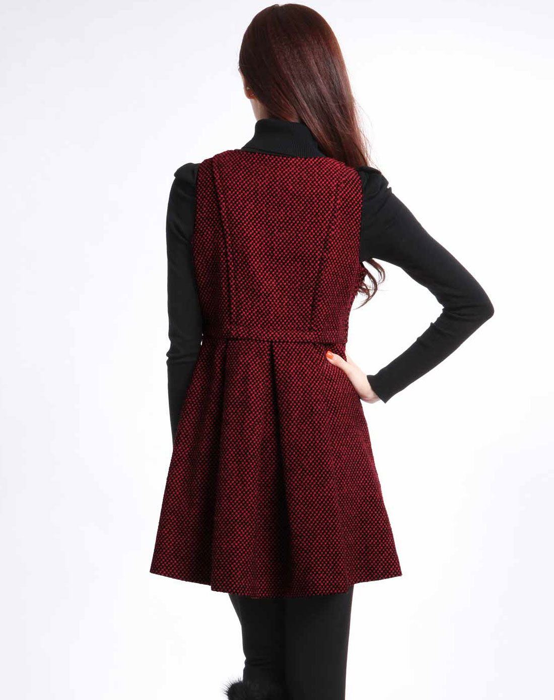 sa韩版修身背心裙秋冬连衣裙