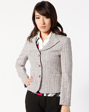 美雅高miyako女款淡灰紫色长袖时尚上衣