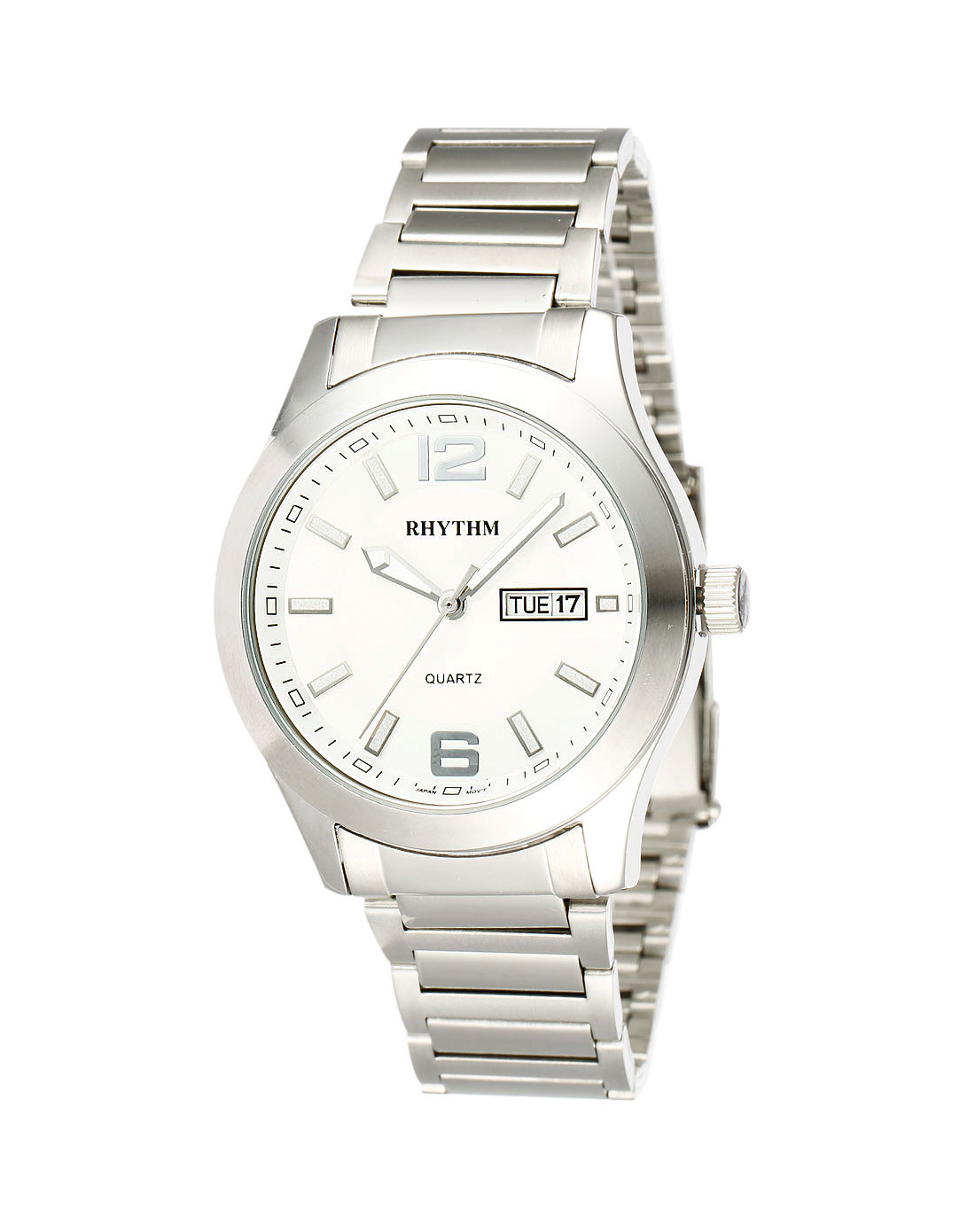 rhythm丽声男款白色时尚情侣系列多功能手表
