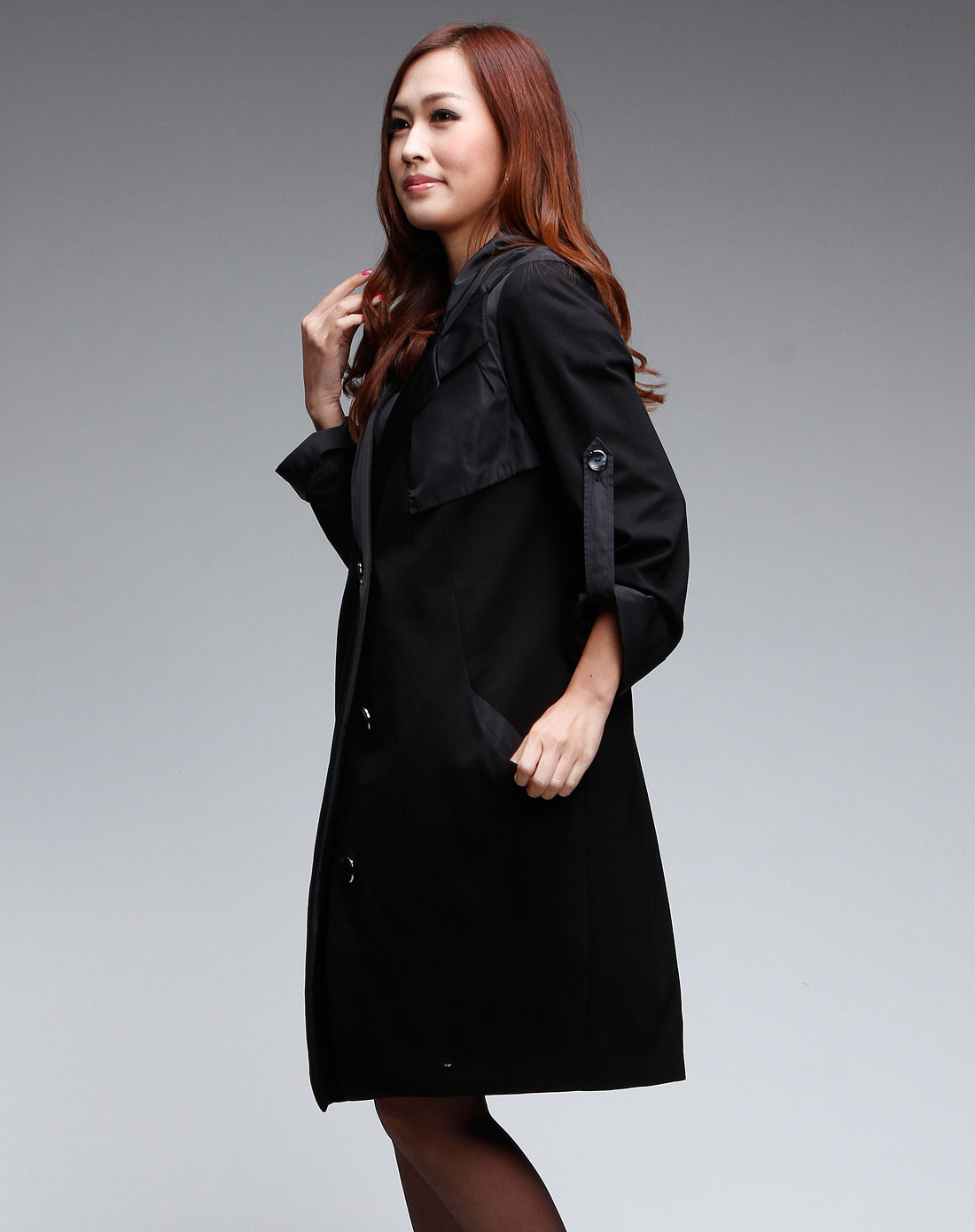 女装黑色风衣_斯尔丽_唯品会中国最大名牌折扣网
