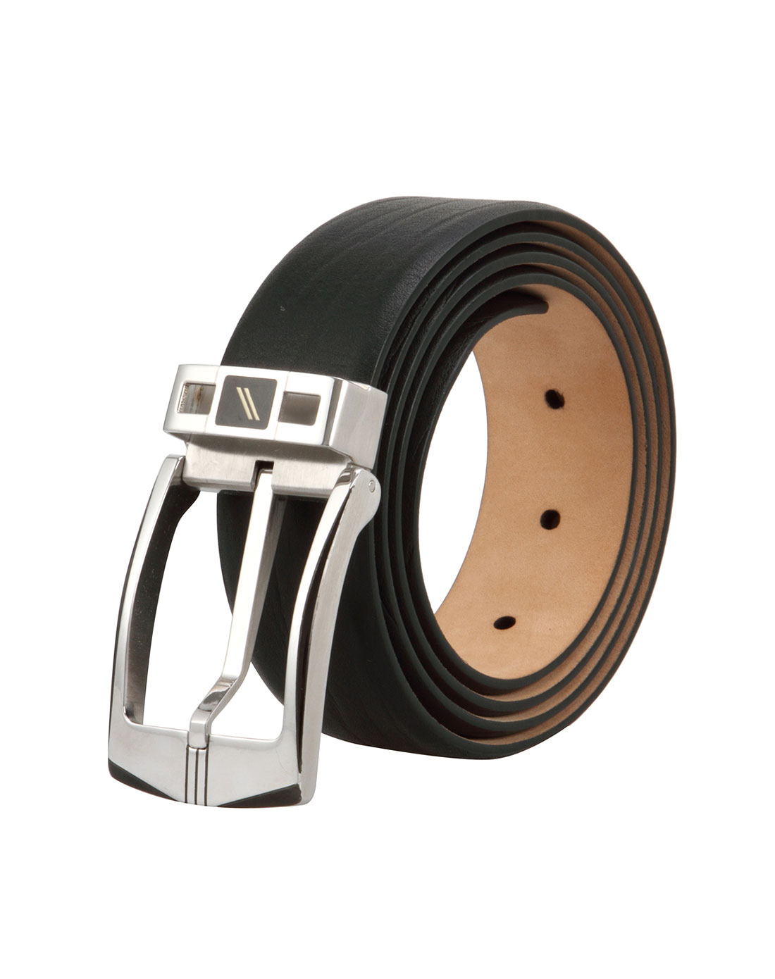 丹尼爱特daniel hechter男款黑色皮腰带