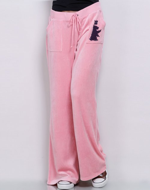 juicy couture女款浅粉色休闲长裤