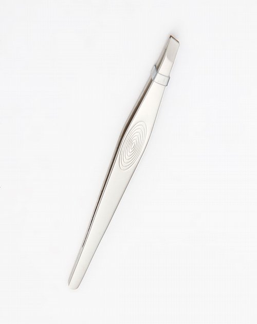 数码家电库存银色印纹斜口眉夹