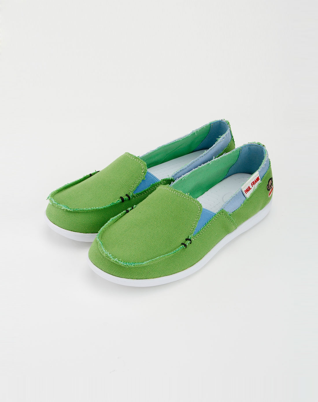 大嘴猴paul frank休闲鞋专场女款绿色帆布休闲鞋