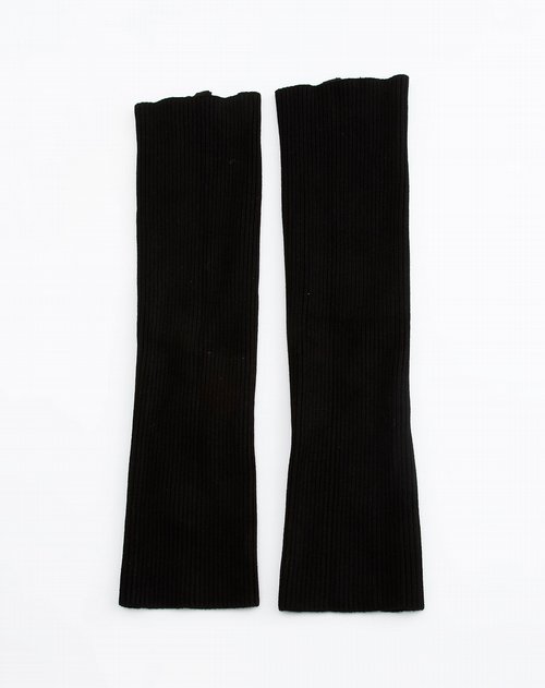 马克华菲女装专场黑色拉链时尚针织袜子