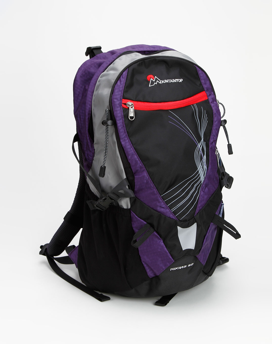 玛丁图mountaintop黑/紫色时尚双肩包