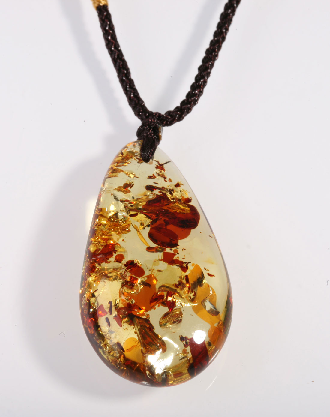 昊天琥珀专场昊天琥珀花珀项链-一世缤纷