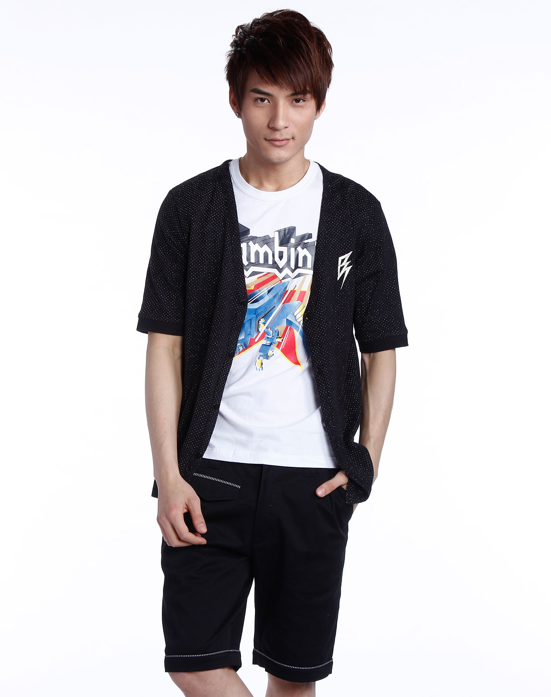 纯真传说bambini男款黑色短袖t恤