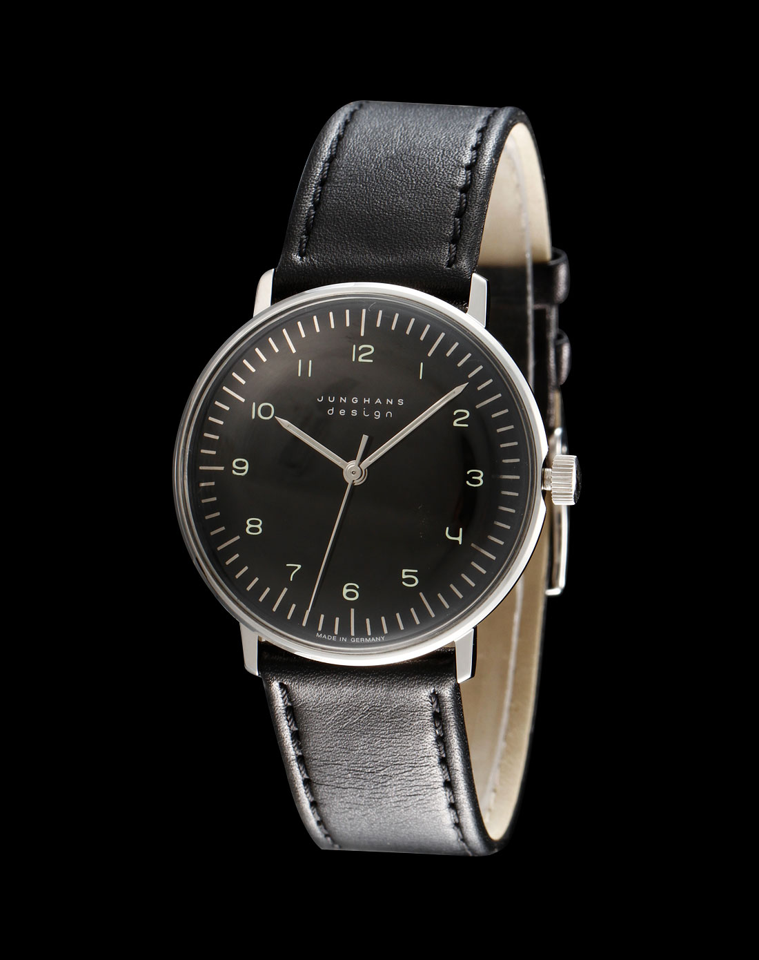 >> junghans荣汉斯女款黑色maxbill马贝系列机械手表