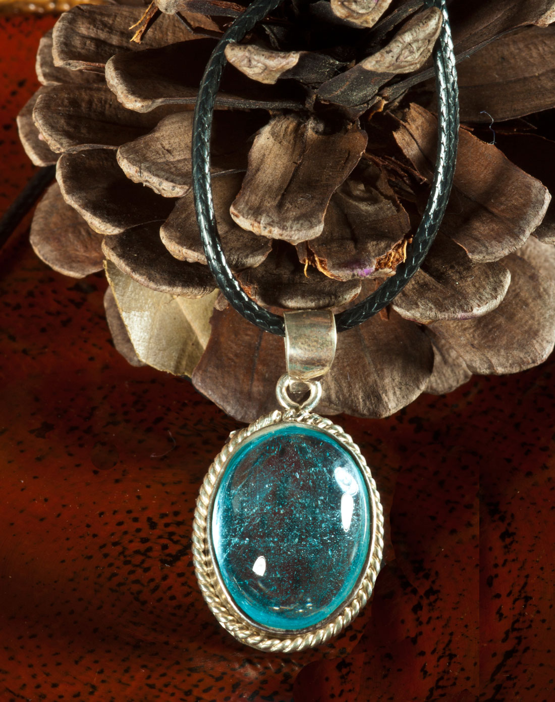 熣璨bright蓝帕石椭圆吊坠