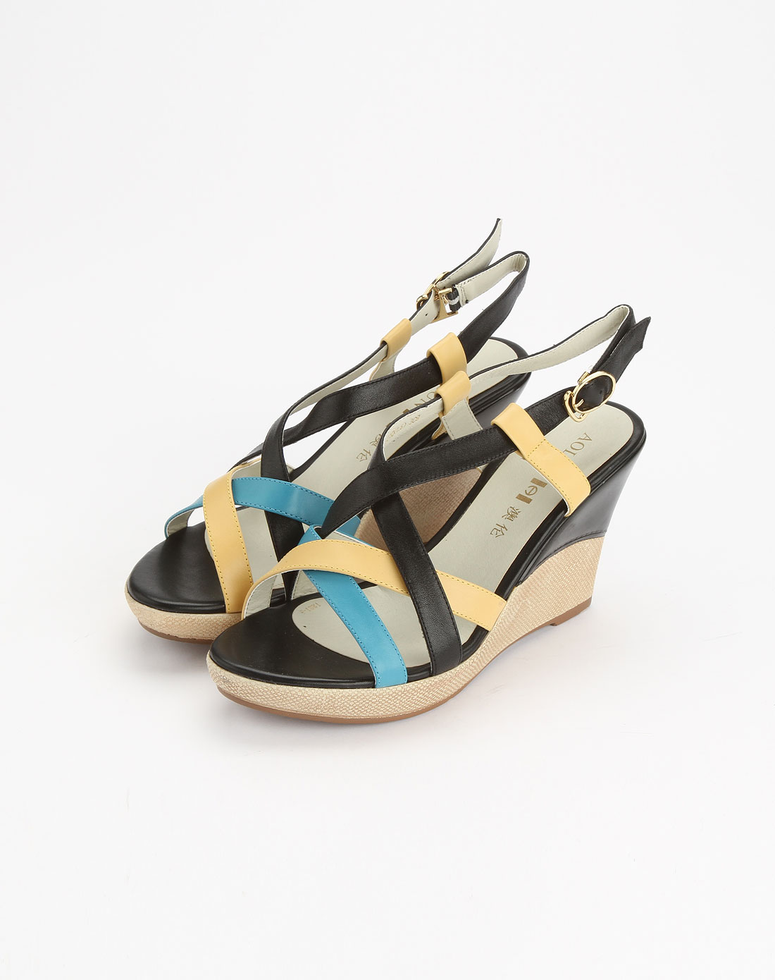 澳伦aolun女鞋专场黑色时尚简约凉鞋