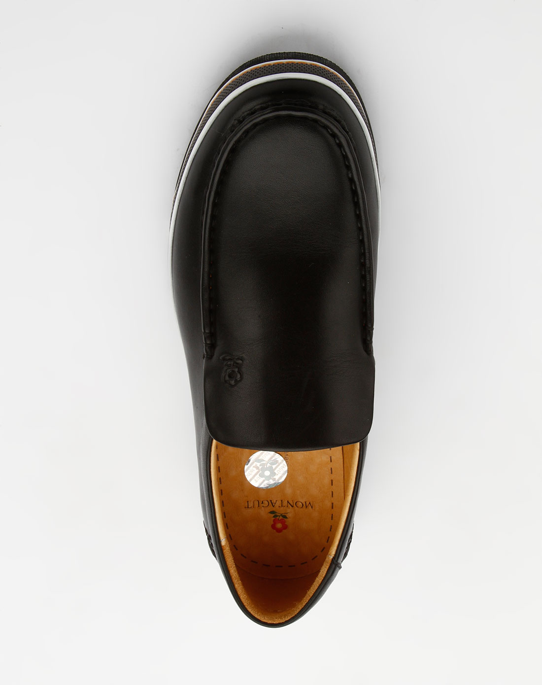 梦特娇montagut男鞋专场男款黑色休闲皮鞋