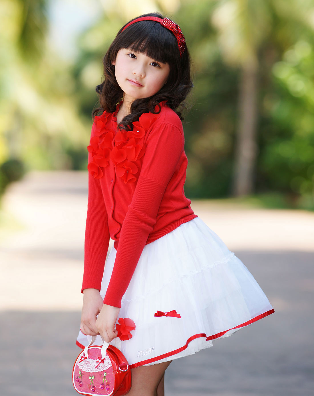 绿盒子greenbox童装专场女童白色超短裙半身裙气质纱裙