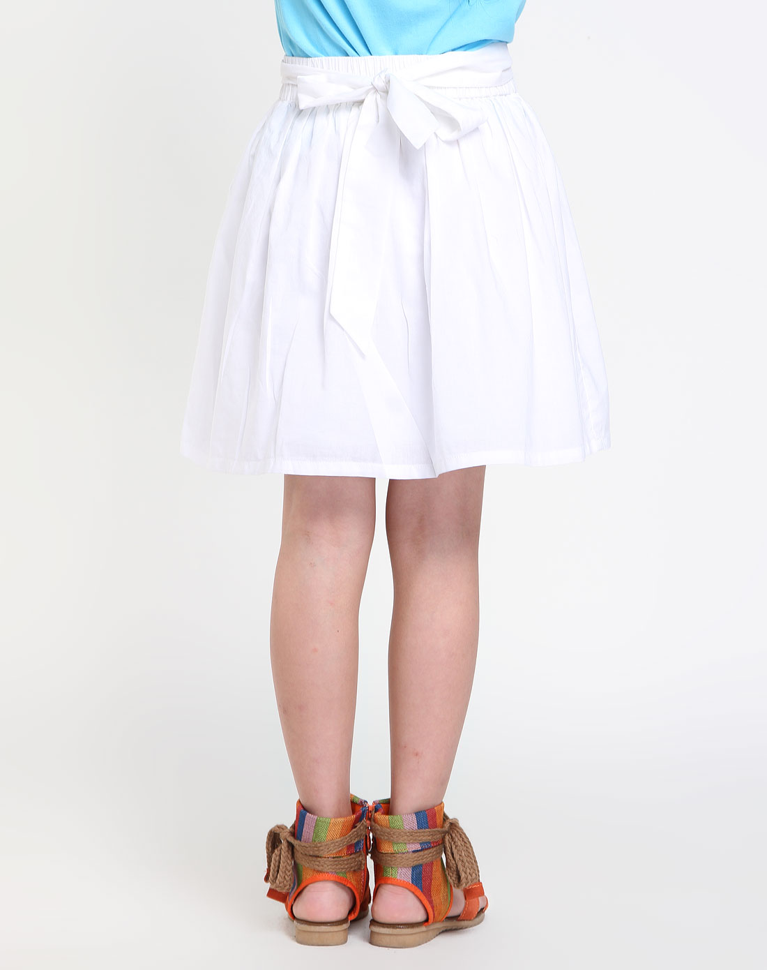 哈利·比蒂hibitte-女童女童白色时尚简约短裙