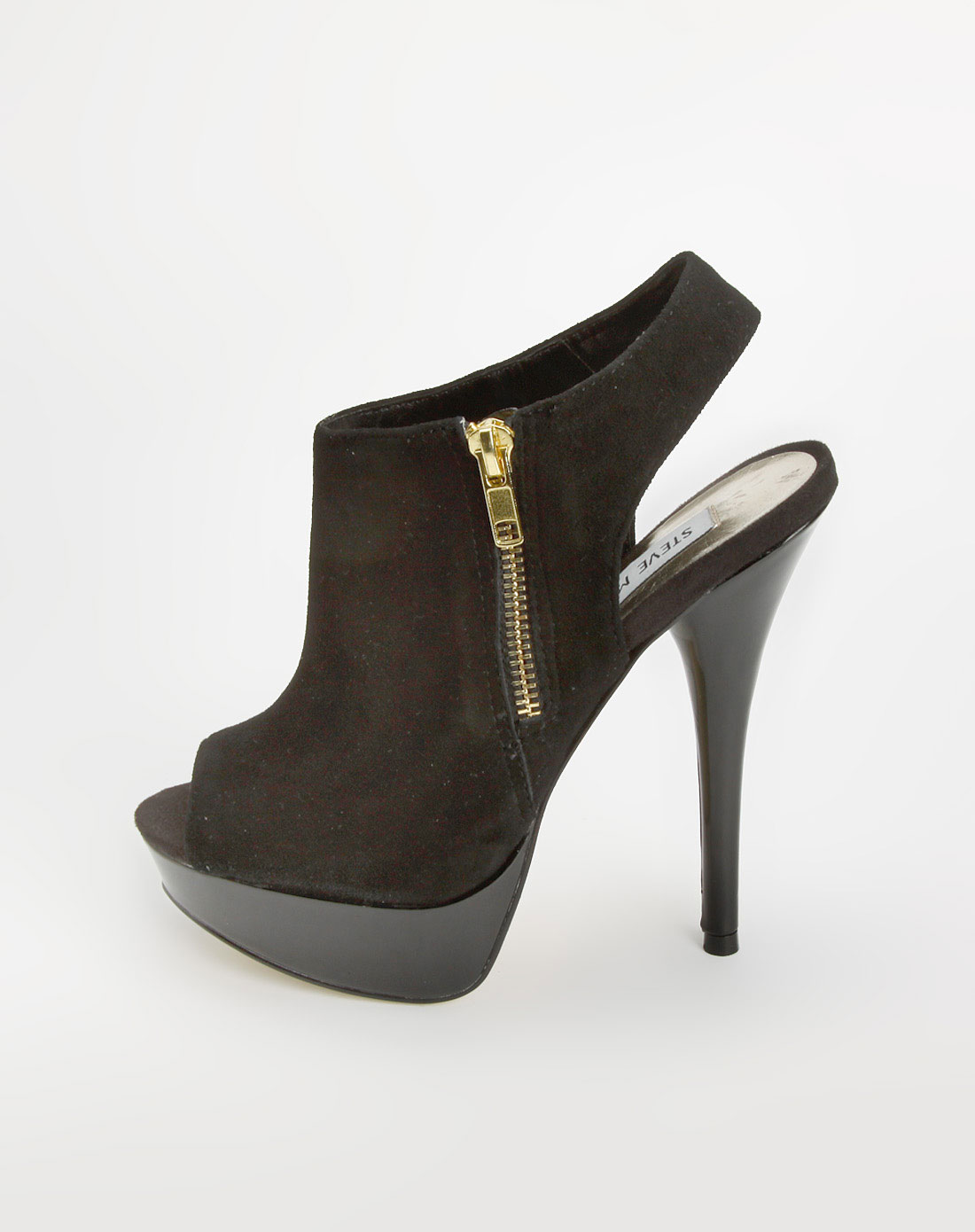 gri集团库存专场steve madden 黑/金色侧拉链高跟鞋