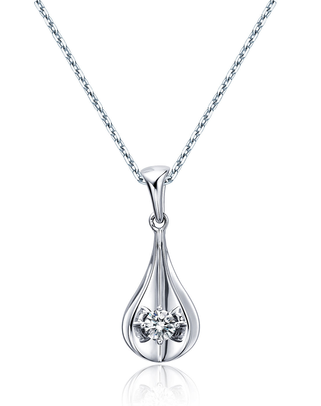 周大福周大福骄人系列18k金镶钻石吊坠