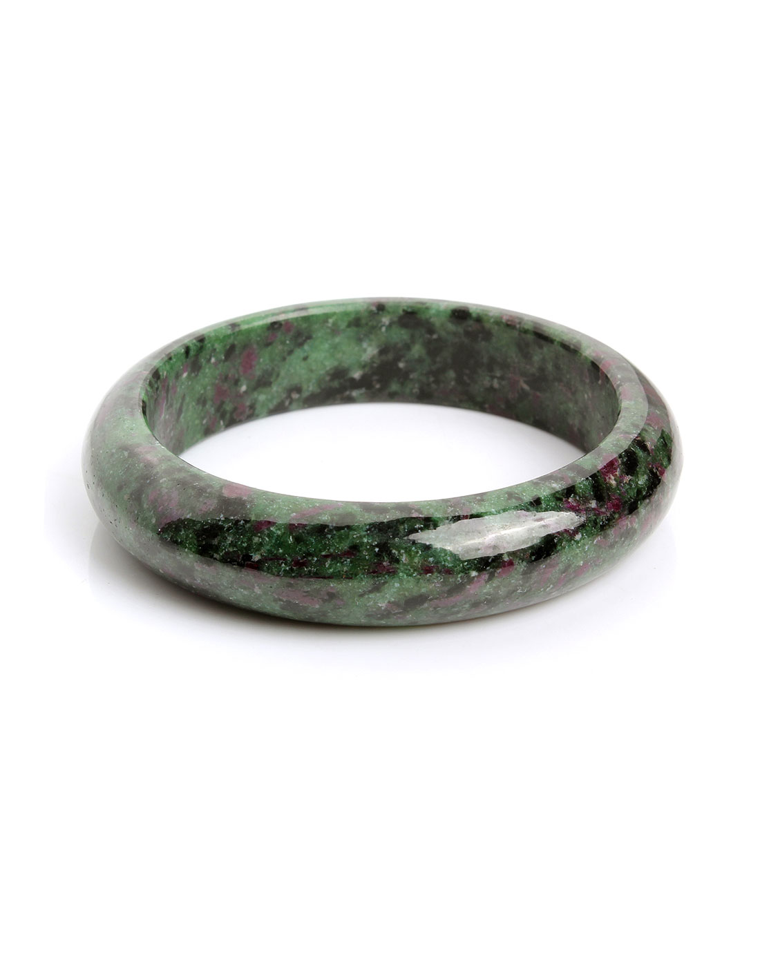 翡翠森林天然精选红宝石黝帘石手镯01(附鉴定证书)