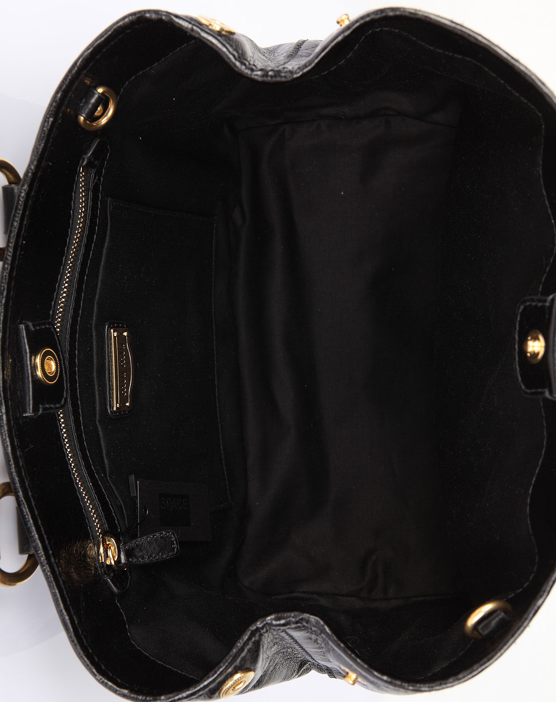 奢华miumiu女款黑色牛皮荔枝纹经典手提包_唯品会名牌时尚折扣网