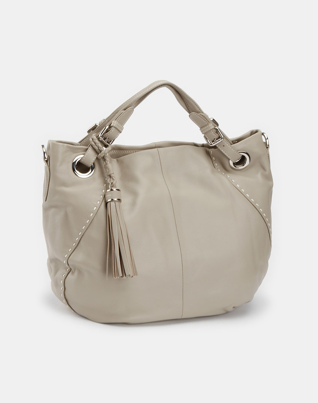 浅灰色软皮女装手袋