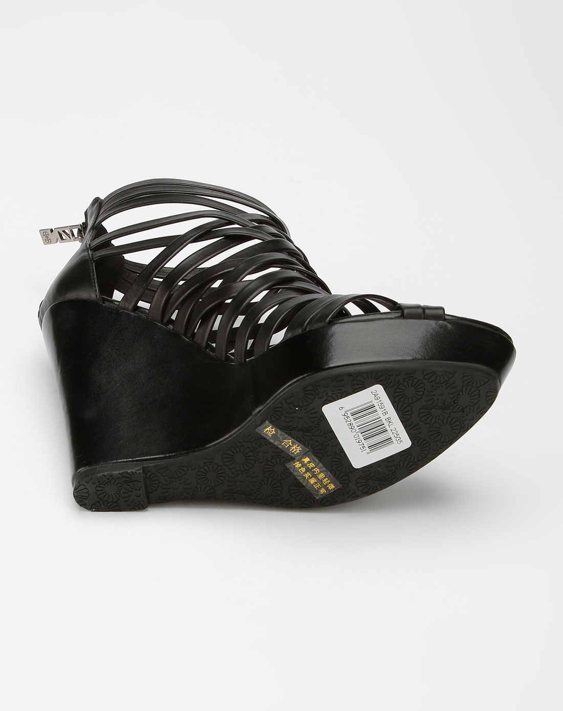 迪欧妮帝盛dione dasin女鞋专场黑色时尚休闲高跟凉鞋